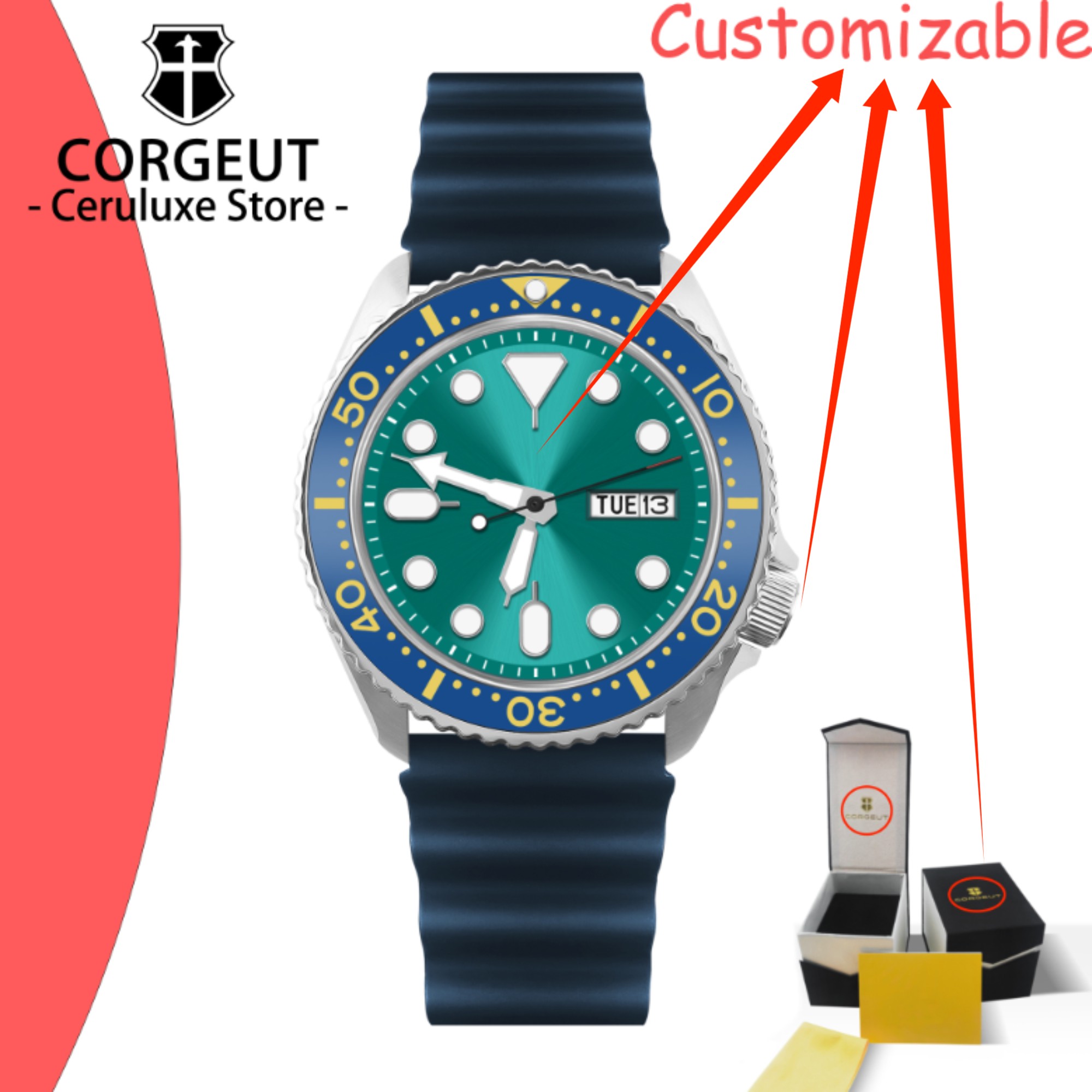 Waterproof Diving Watch - Orologio Subacqueo Vintage con Logo Personalizzato,
