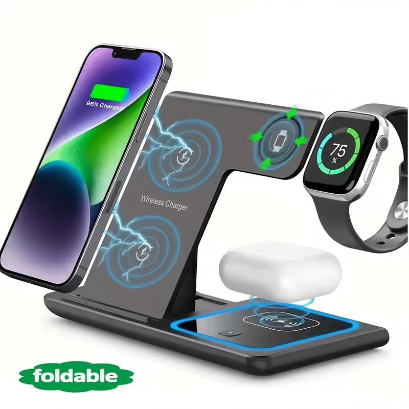Smartwatch Watches For Iphone - Supporto di ricarica wireless 3-in-1, base