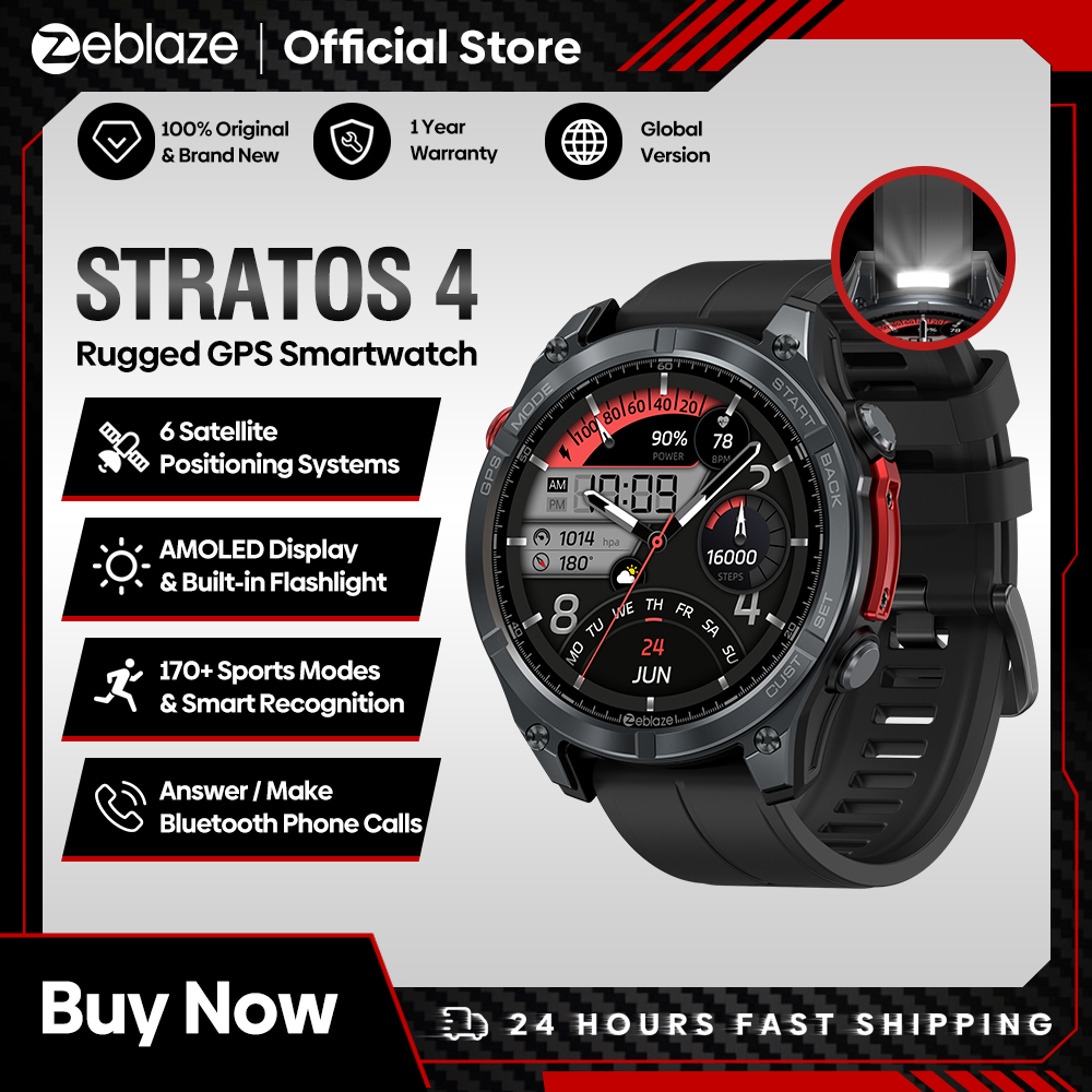 Heart Rate Gps Watch - NUOVO Zeblaze Stratos 4 GPS Smart