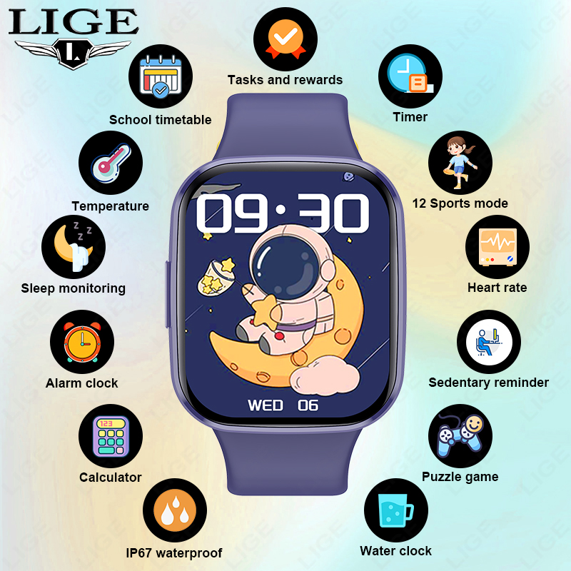 Smartwatch Digital Watches For Girls - Lige Kids Smart Watch Donna Fitness