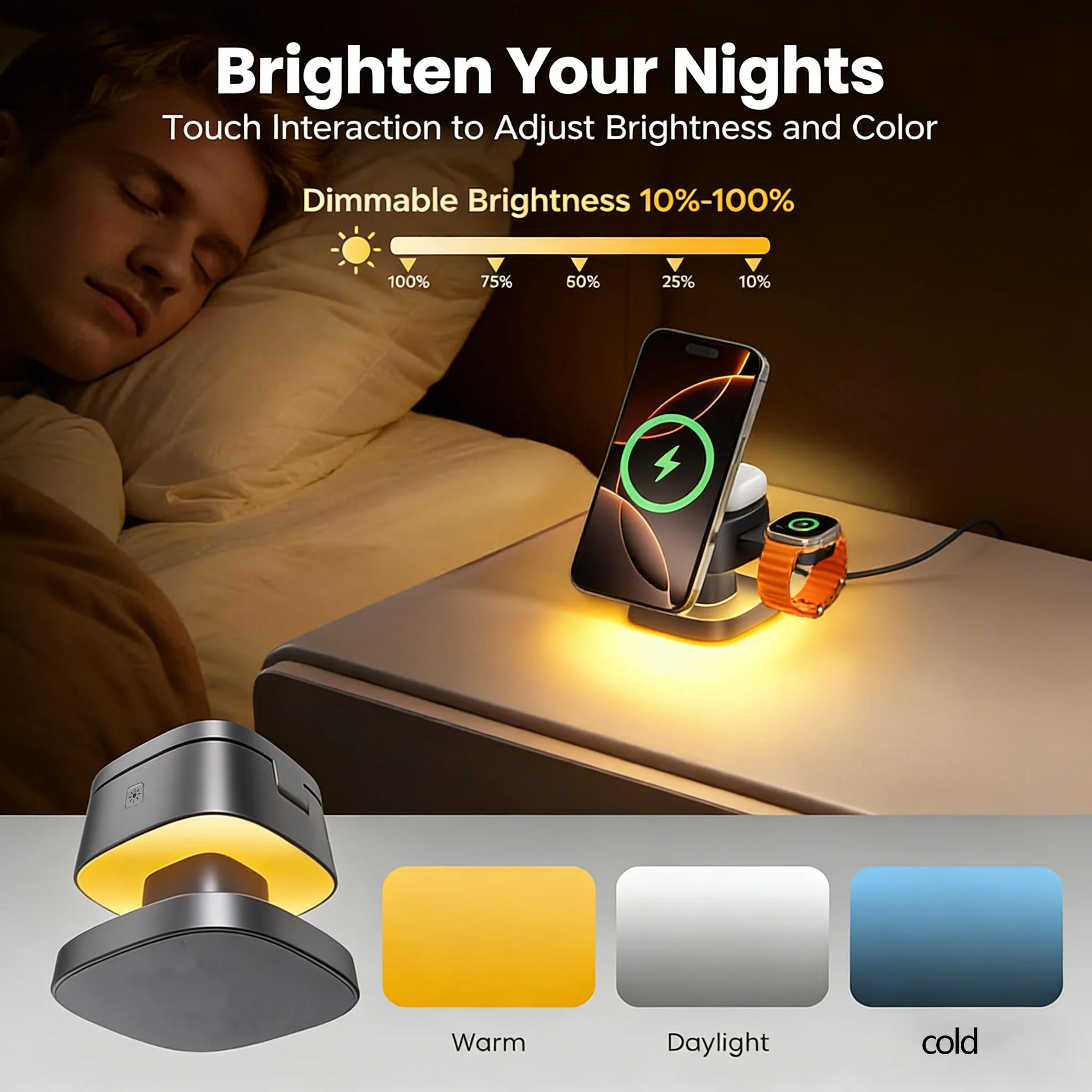 TIMESS Night Light Mashroom Ca - Smartwatch Watches For Iphone recensione e prezzo